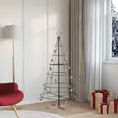 vidaXL "Schlussverkauf" Weihnachtsdeko mit Ständer Schwarz 154 cm Stahl C8184