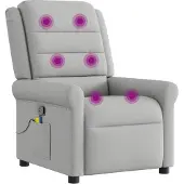 Syfax Massagesessel Wolkengrau Stoff