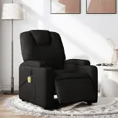 Prolenta Maison Exclusive - Massagesessel Elektrisch Schwarz Stoff