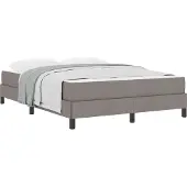 vidaXL Boxspringbett Taupe 140 x 200 cm Stoff
