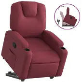 Syfax Relaxsessel mit Aufstehhilfe Weinrot Stoff