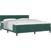 Syfax Boxspringbett mit Matratze Dunkelgrün 180 x 200 cm Samt