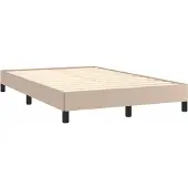 Syfax Bettgestell ohne Matratze Cappuccino-Braun 120x190cm Kunstleder