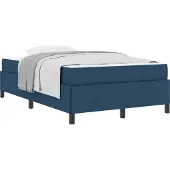 vidaXL Boxspringbett Blau 120 x 190 cm Stoff