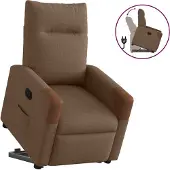 Prolenta Maison Exclusive - Relaxsessel mit Aufstehhilfe Braun Stoff