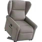 Syfax Relaxsessel mit Aufstehhilfe Taupe Stoff