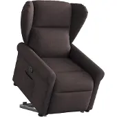 Syfax Relaxsessel mit Aufstehhilfe Dunkelbraun Stoff