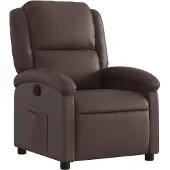 Syfax Relaxsessel Kunstleder Braun, manuelle Liegefunktion, 71 cm breit, 86,5 cm tief
