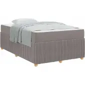 Syfax Bettrahmen mit Matratze Taupe 120 x 200 cm Stoff