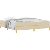 Syfax Boxspringbett mit Matratze Creme 180 x 200 cm Stoff