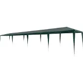 Syfax Partyzelt Gartenpavillon 3x12 m aus PE, Grün, UV-beständig und wasserfest