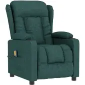 Syfax Massagesessel Dunkelgrün Stoff