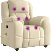 Syfax Massagesessel Creme Stoff