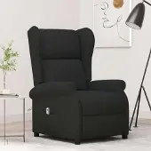 Prolenta Maison Exclusive - Ohrensessel mit Liegefunktion Elektrisch Schwarz Stoff