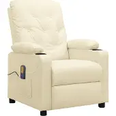 Syfax Massagesessel Creme Kunstleder