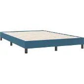 Syfax Bettgestell ohne Matratze Dunkelblau 140x220 cm Samt