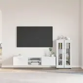 vidaXL "2026 Moderne" TV-Schrankset mit Schubladen Hochglanz Weiß Holzwerkstoff - Wohnwände CJG974908