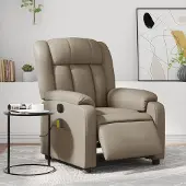 Prolenta Maison Exclusive - Massagesessel Elektrisch Cappuccino Kunstleder