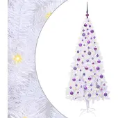 Syfax Künstlicher Weihnachtsbaum Weiß 180 cm PVC und Stahl