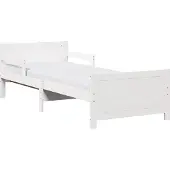 vidaXL Bettrahmen mit ausziehbarem Matratze Weiß 80 x 200 cm