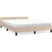 Syfax Bettgestell mit Kopfteil ohne Matratze Cappuccino 140x190 cm