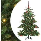 Syfax Künstlicher klappbarer Weihnachtsbaum Grün 150 cm PVC und Stahl