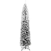 Syfax Künstlicher Weihnachtsbaum Schlank mit Schnee Grün 180 cm PVC