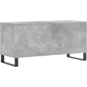 vidaXL Plattenschrank Betongrau 100x38x48 cm Holzwerkstoff
