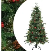 Syfax Künstlicher klappbarer Weihnachtsbaum mit Ständer Grün 150 cm