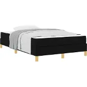 Syfax Boxspringbett mit Matratze Schwarz 120 x 190 cm Stoff