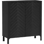 Beautysofa Kommode mit 2 Türen LUME MM-2 2D, Schwarz