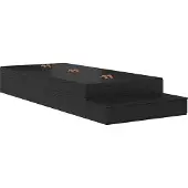 Syfax Aufbewahrungsbettgestell Schwarz Eichen-Optik 100 cm