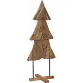 Syfax Weihnachtsbaum mit Ständer Braun 151 cm Massivholz Teak