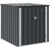 vidaXL Gartenlagerbox Schwarz 101,5 x 107 x 100 cm Stahl
