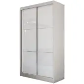 Beautysofa Schrank mit Schwebetüren VIVA 120cm - Kleiderschrank mit Schubkasteneinsätze & Kleiderstangen (Kaschmir)