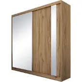 Beautysofa GAJA Schwebetürenschrank 200 cm mit Spiegel, Kleiderschrank 2-türig, Schlafzimmer Schrank modern, Artisan/Artisan ohne Schubkasteneinsätze
