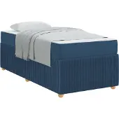 Syfax Bettrahmen mit Matratze Blau 80 x 200 cm Stoff