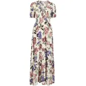 Apricot Maxikleid Damen Viskose beige gemustert, 40 841648-0002-00400