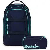 Satch , Schulrucksack-Set PACK Ocean Mint 2-teilig, ab 5. Klasse