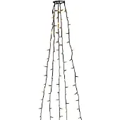 Konstsmide - LED Baummantel mit Ring,für Weihnachtsbaum, 5 Stränge à 50 Dioden , vormontiert, 250 bernsteinfarbene Dioden, 24V Innentrafo, dunkelgrünes Kabel; 6362-820