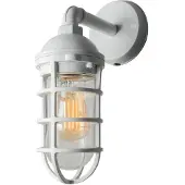 Konstsmide 7355-250 Olbia Wandl. E27 mit Klarglas weiss