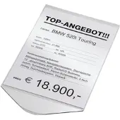 Eichner 5er-Pack Preisblatthalter A4 hoch transparent, 21.5x37.5 cm