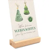 Brunnen Wir feiern Weihnachten - Adventskalender mit Holzaufsteller