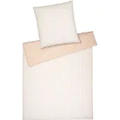 Elegante Halbleinen Bettwäsche Bold 135x200 cm + 80x80 cm pfirsich