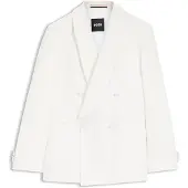 BOSS Slim-Fit Twill-Sakko aus Leinen Grösse 106