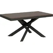 Itamoby Ausziehbarer Tisch 90x160/420 cm Volantis Evolution Walnuss-Anthrazit-Gestell