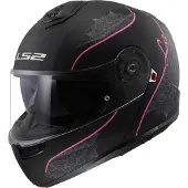 LS2 FF908 Strobe II Lux Matt Schwarz Rosa 06 Klapphelm Größe 3XL