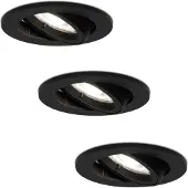 HOFTRONIC™ LED Einbaustrahler 4W 345 Lumen 6500K GU10 Schwarz Schwenkbar