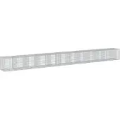 vidaXL Gabione mit Deckel 1150x100x100 cm Verzinktes Eisen