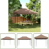 The Living Store Partyzelt Faltbar Pop-Up Braun 440x292x315 cm
